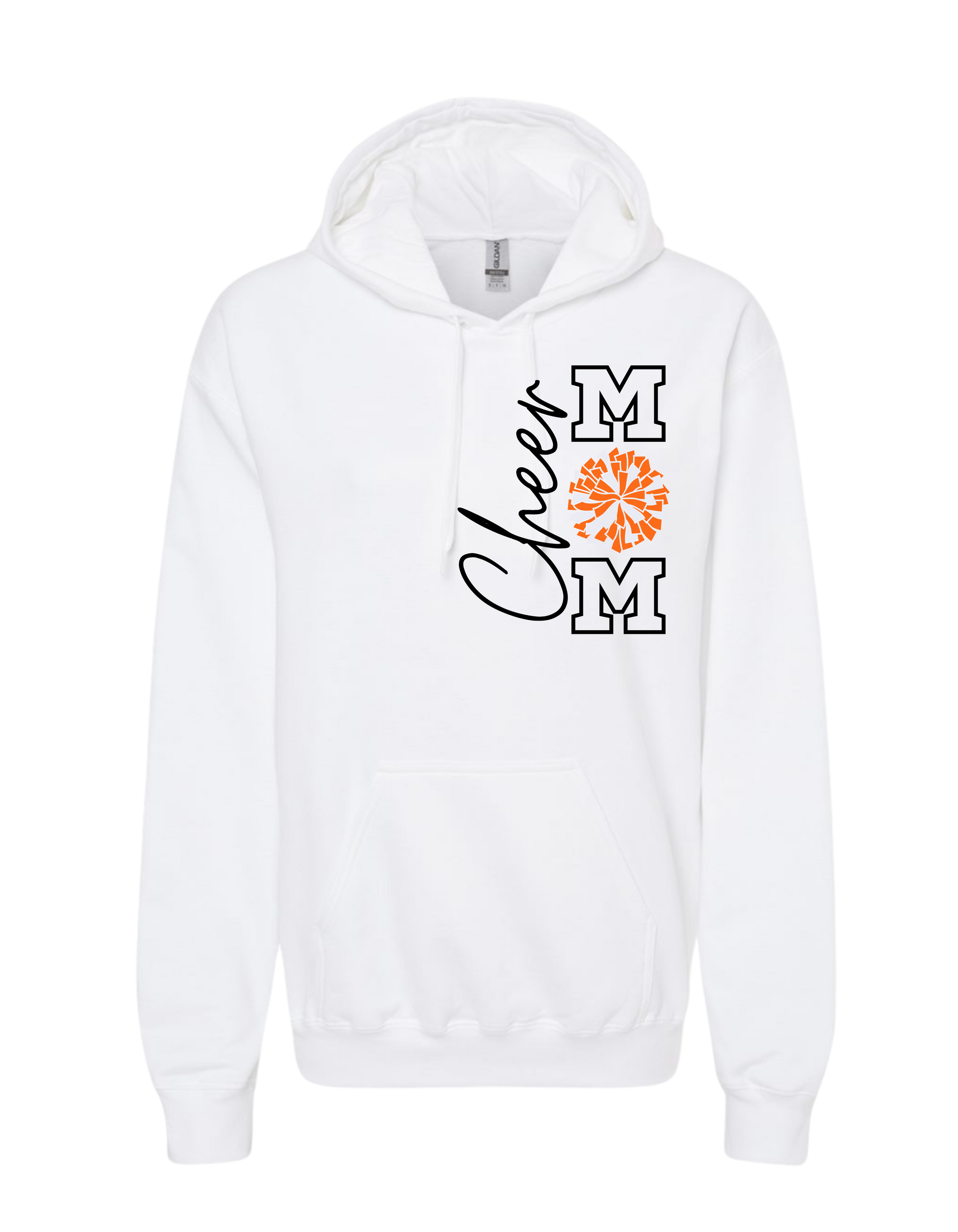 Cheer Mom with Pom Hooded Sweatshirt - Adult