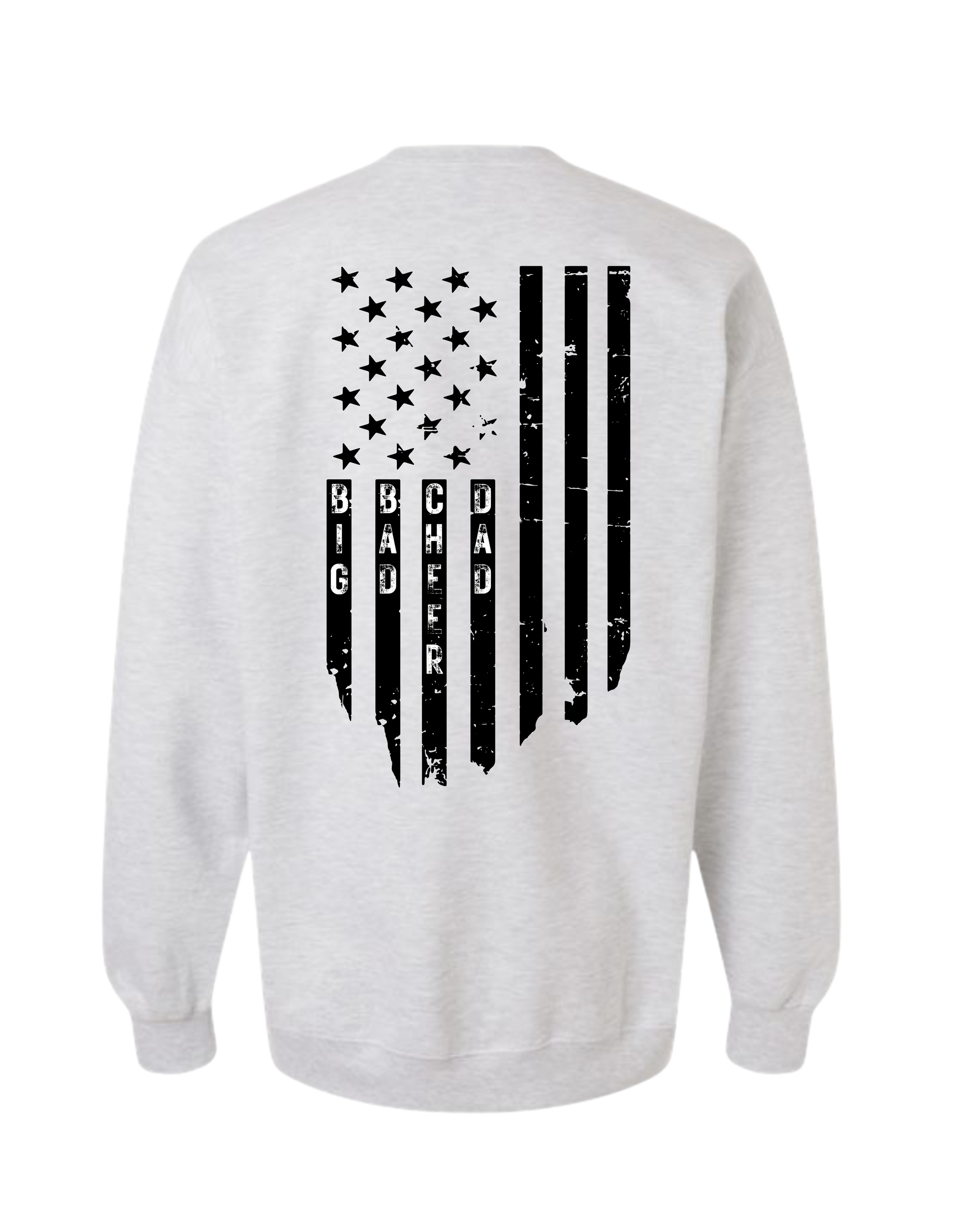 Big Bad Cheer Dad Flag Crewneck Sweatshirt