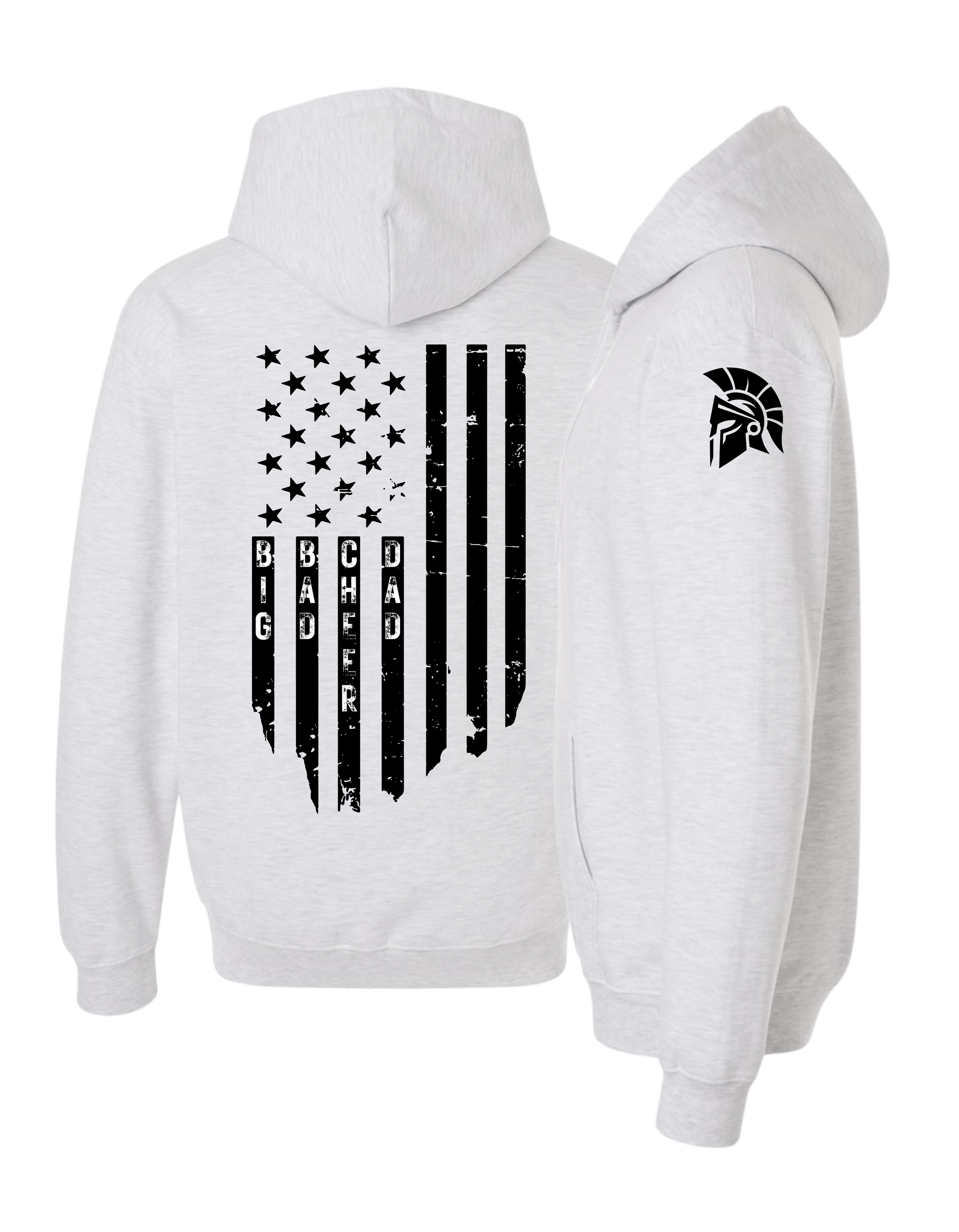 Big Bad Cheer Dad Flag Hooded Sweatshirt