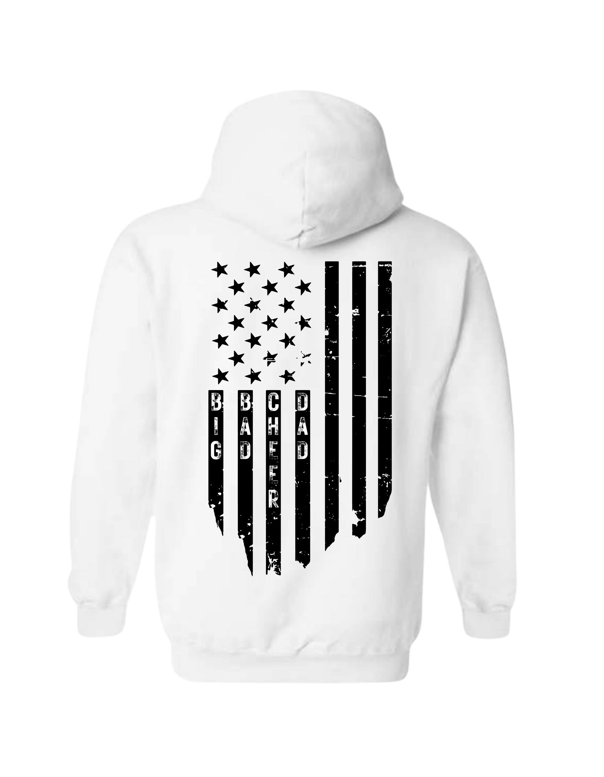 Big Bad Cheer Dad Flag Hooded Sweatshirt