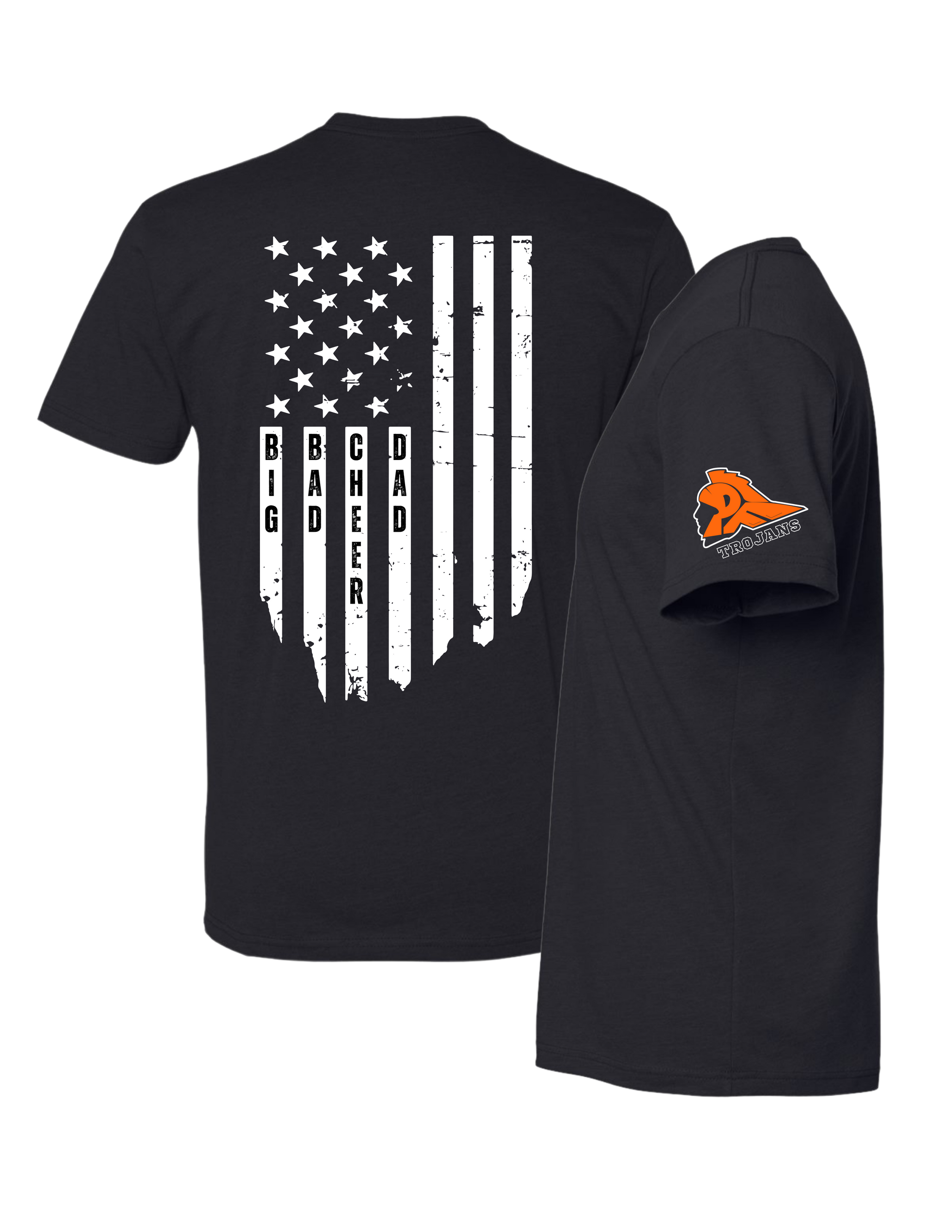 Big Bad Cheer Dad Flag T-Shirt