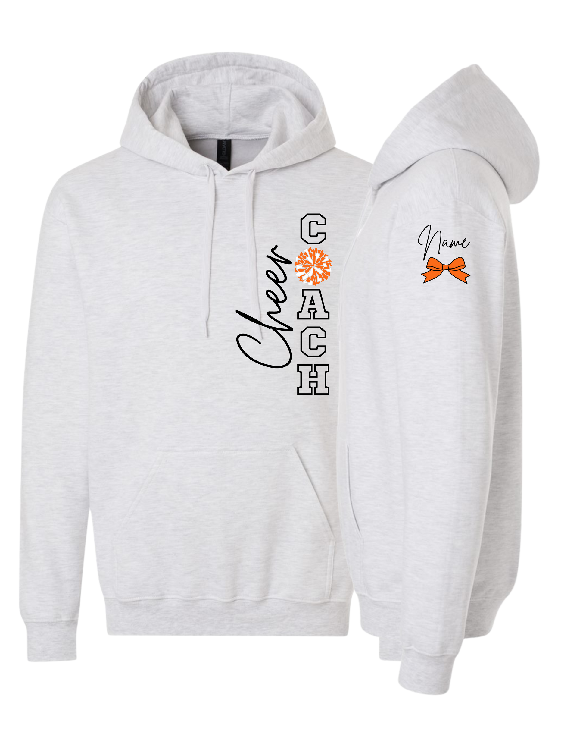 Cheer Coach With Pom Hooded Sweatshirt - Adult