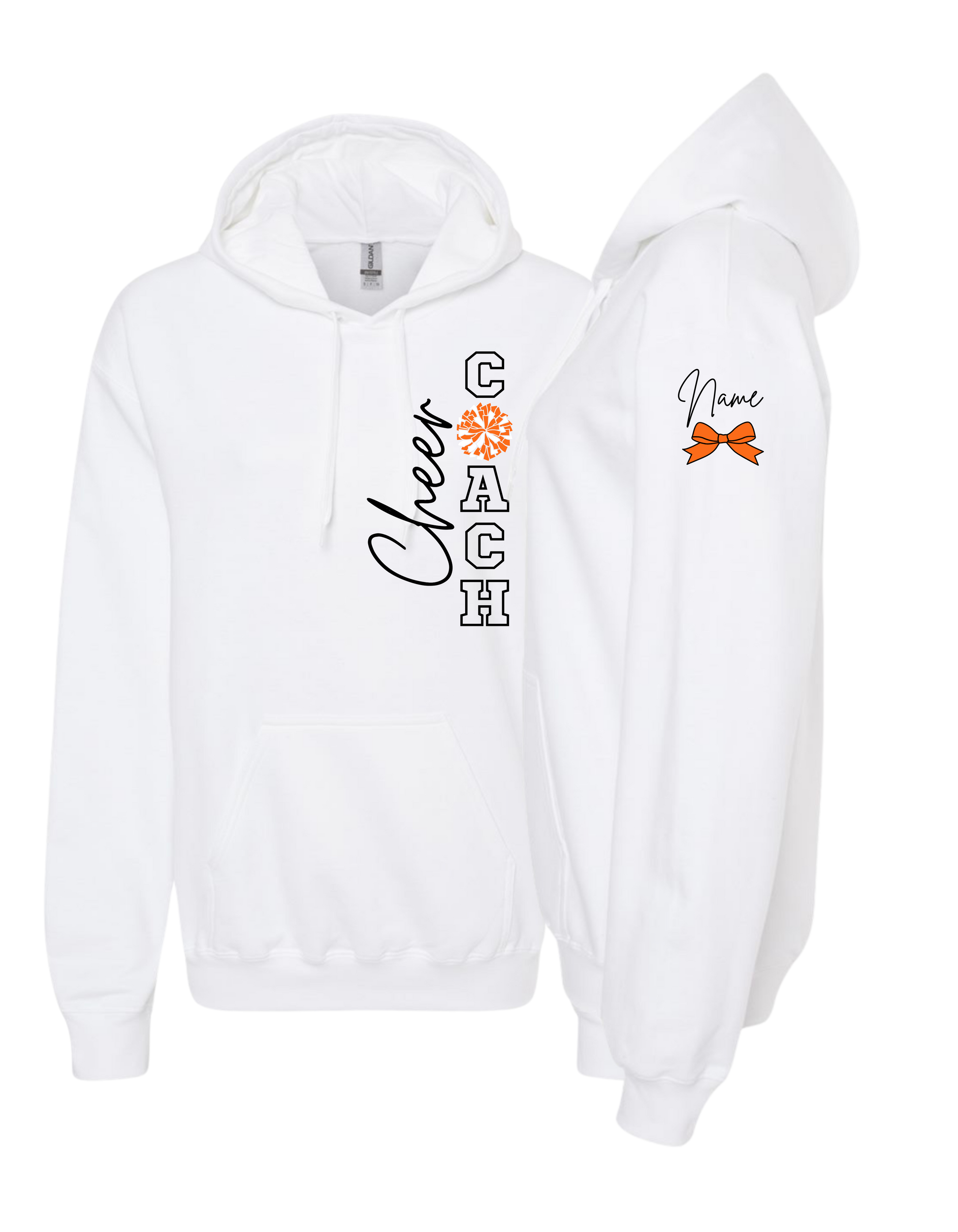 Cheer Coach With Pom Hooded Sweatshirt - Adult