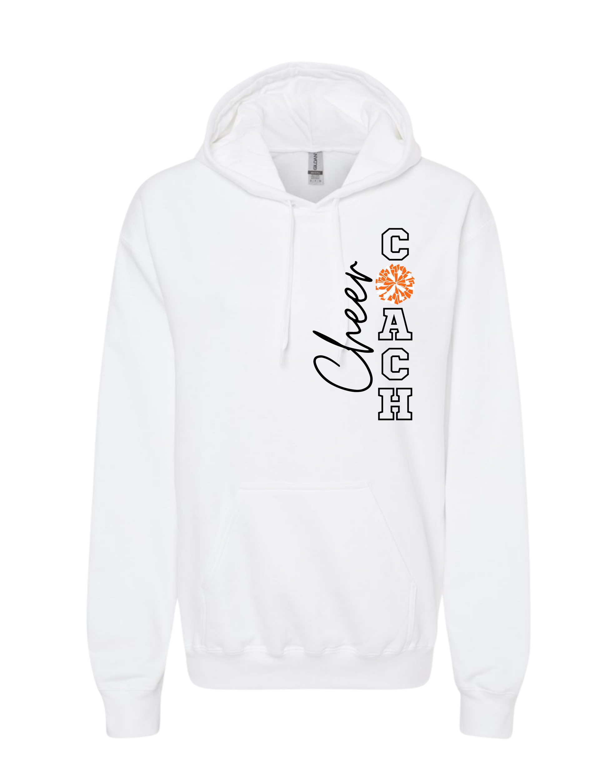 Cheer Coach With Pom Hooded Sweatshirt - Adult