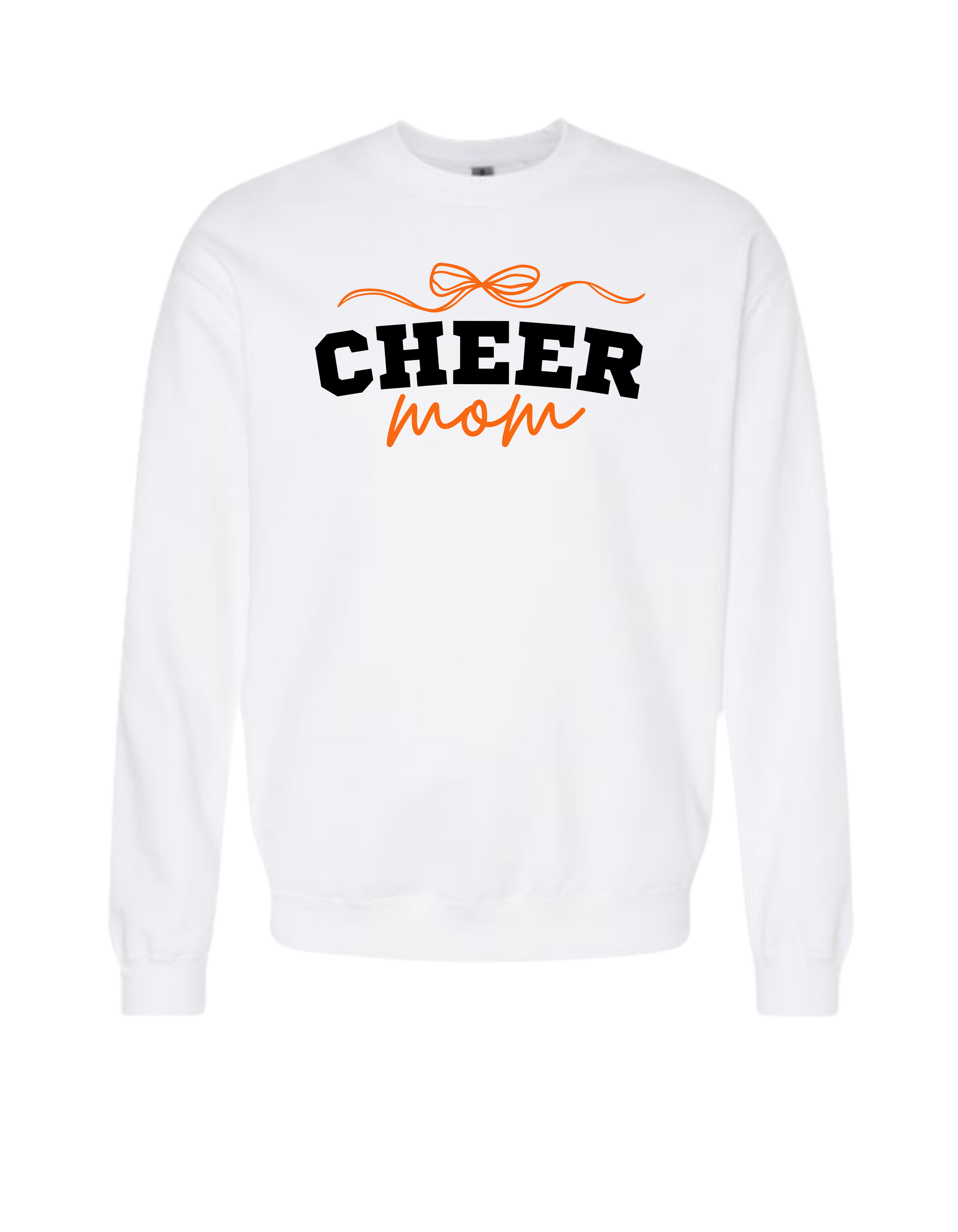 Cheer Mom With Bow 2 Crewneck Sweatshirt - Adult
