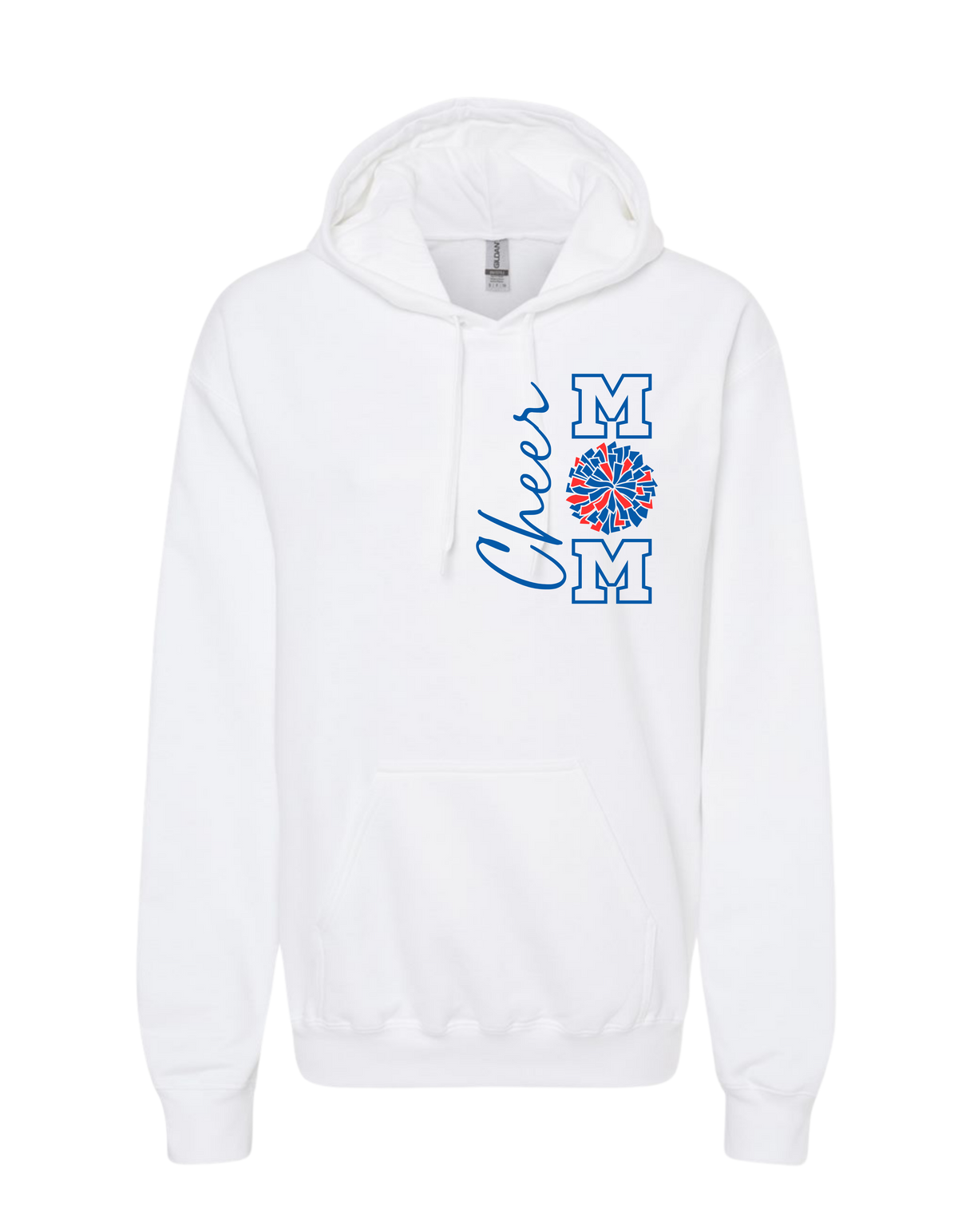 Cheer Mom with Pom Hooded Sweatshirt