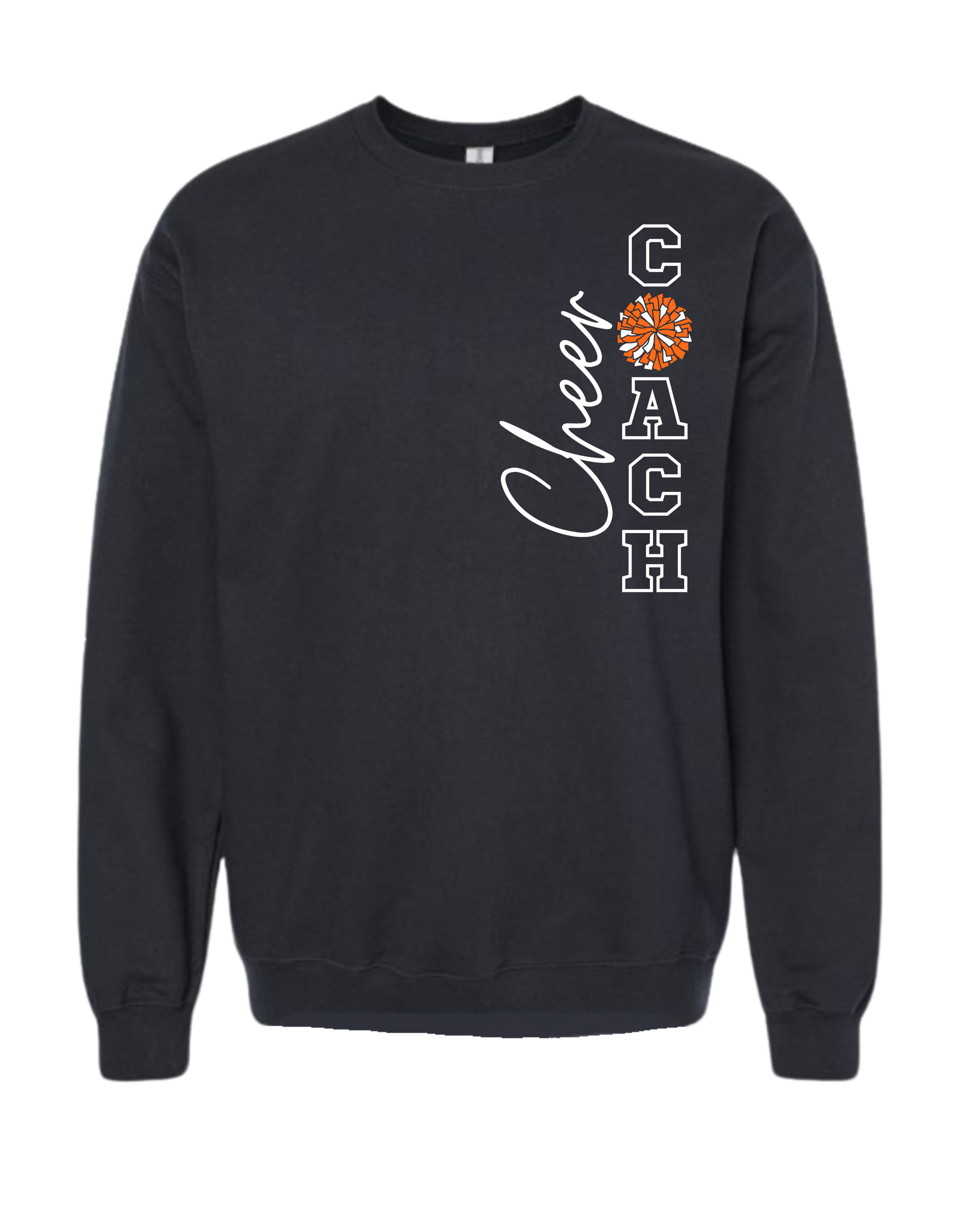 Cheer Coach With Pom Crewneck Sweatshirt - Adult