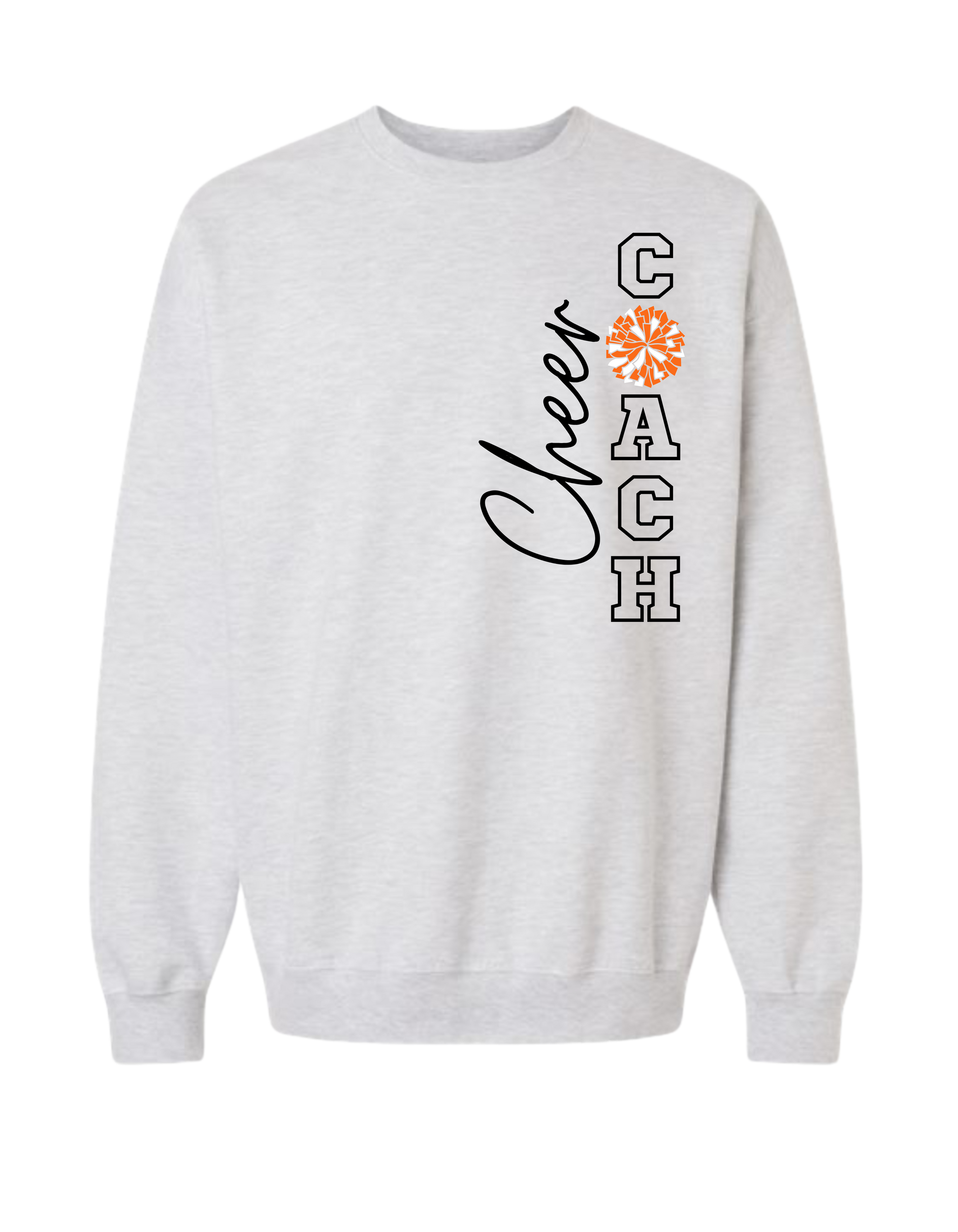 Cheer Coach With Pom Crewneck Sweatshirt - Adult