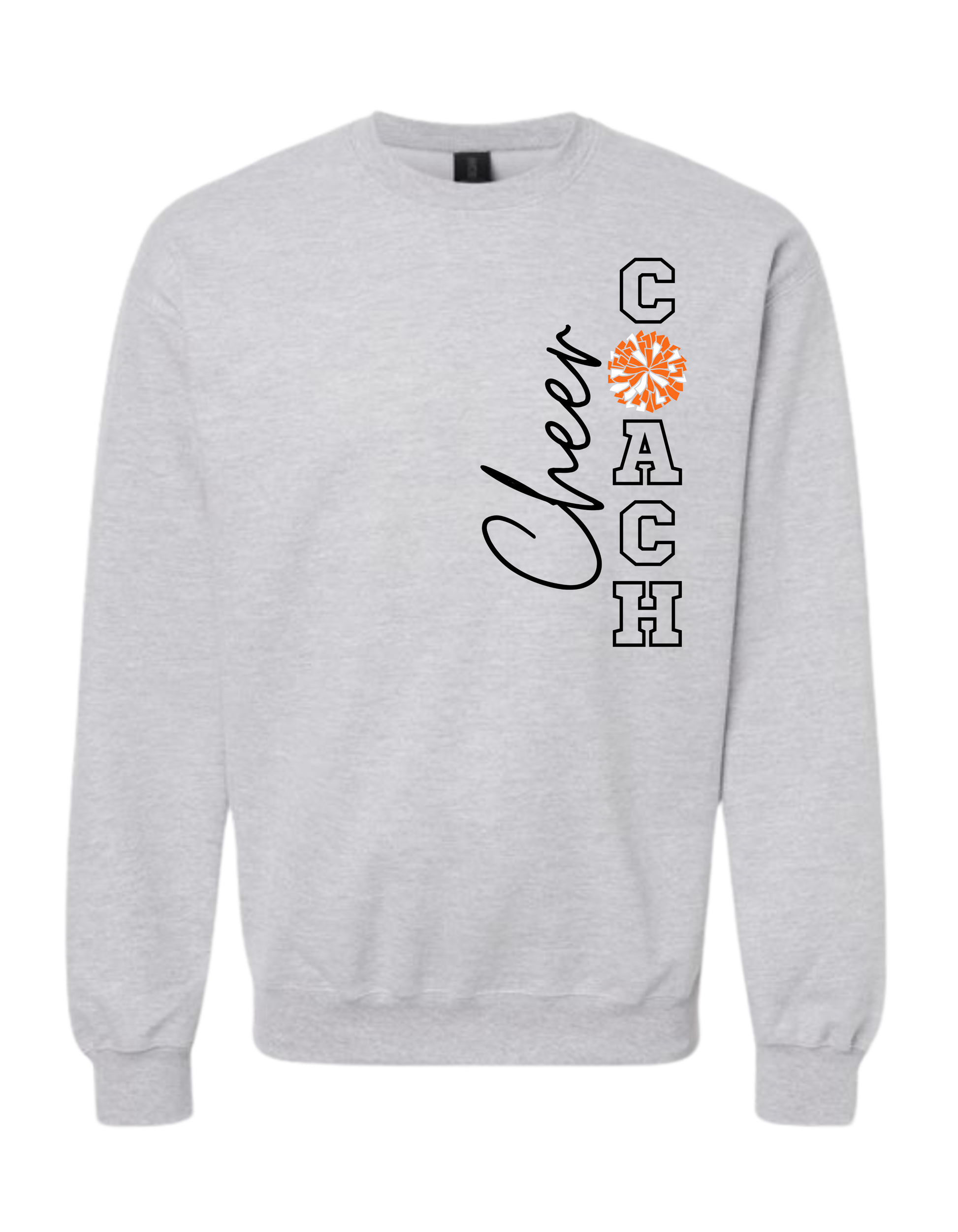 Cheer Coach With Pom Crewneck Sweatshirt - Adult