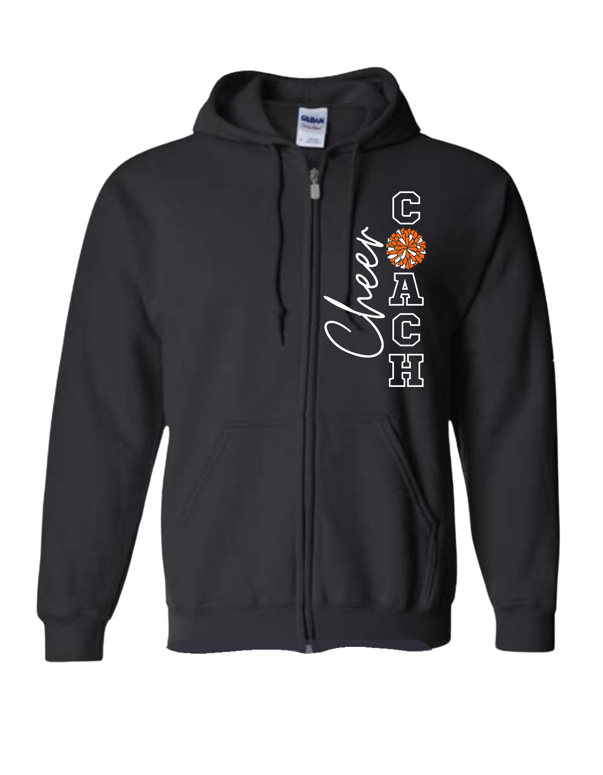 Cheer Coach With Pom Hooded Zip-up - Adult