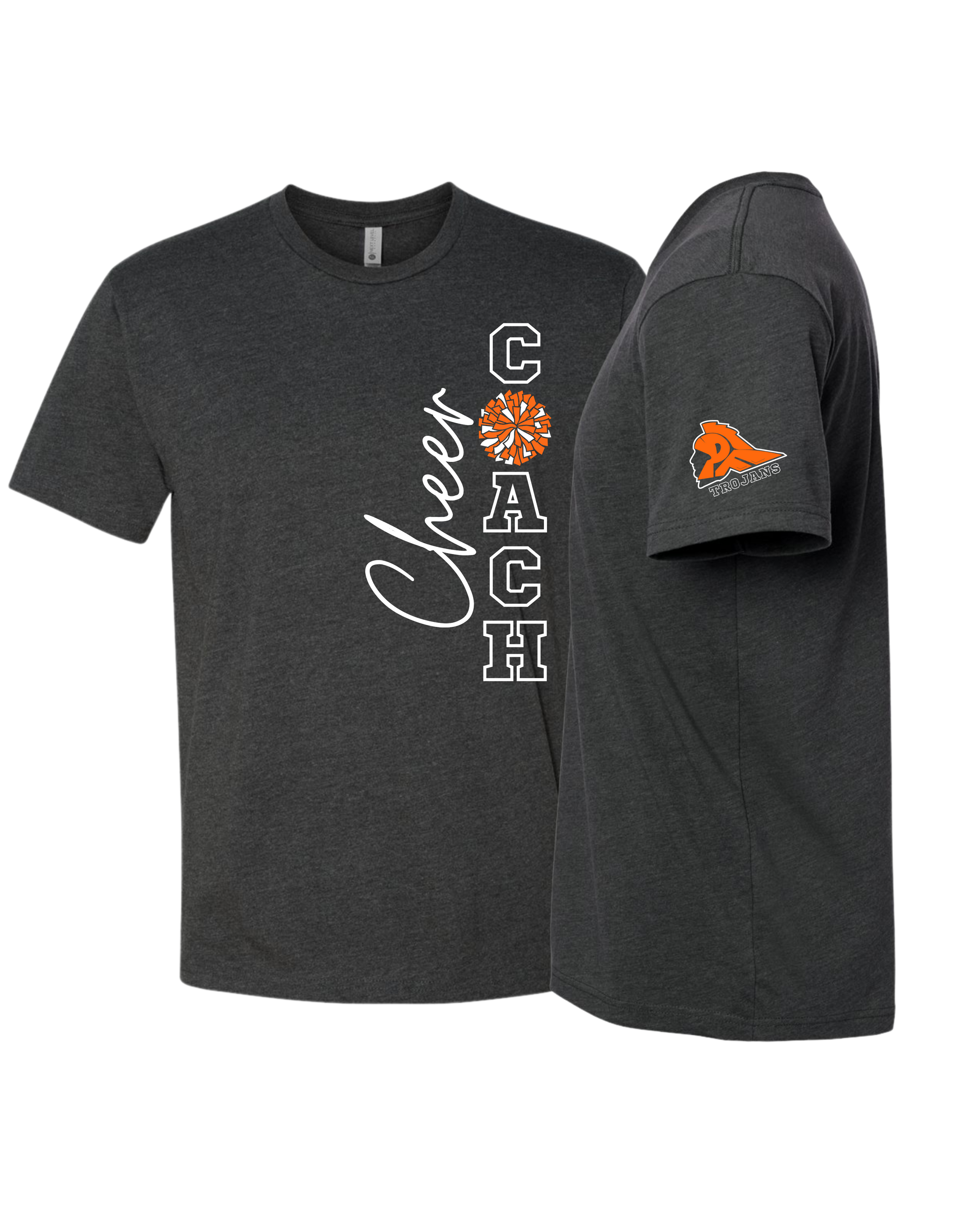 Cheer Coach With Pom T-Shirt - Adult