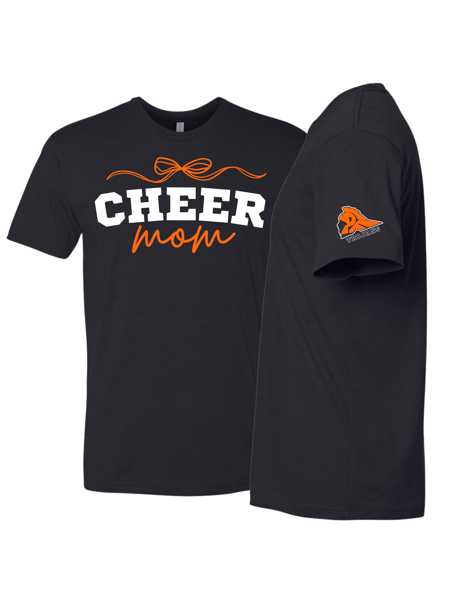 Cheer Mom With Bow 2 T-shirt - Adult