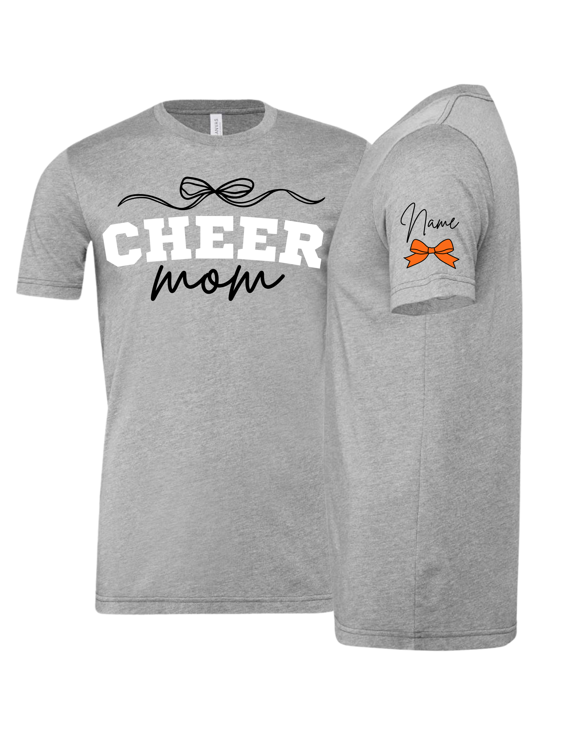 Cheer Mom With Bow 2 T-shirt - Adult