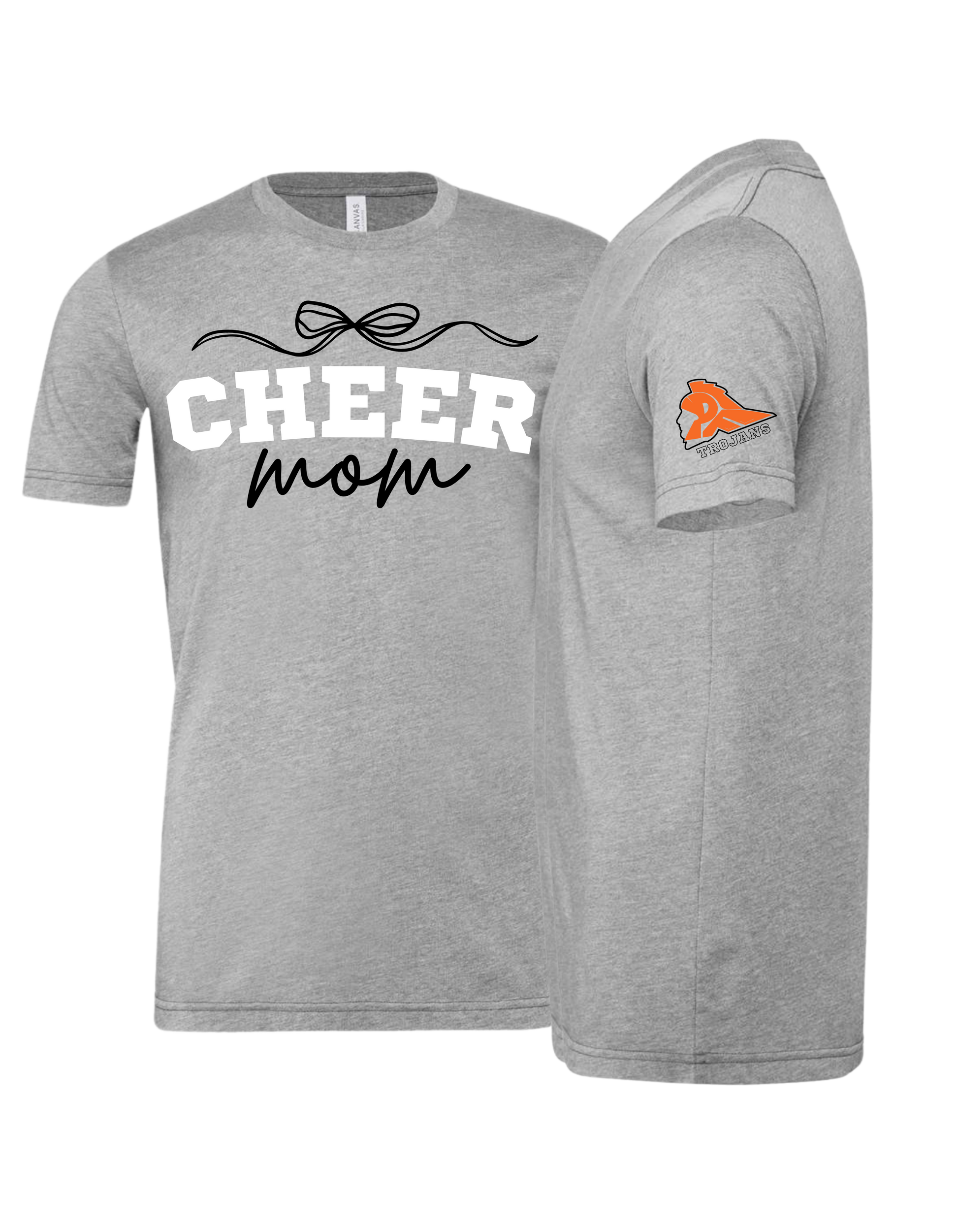 Cheer Mom With Bow 2 T-shirt - Adult