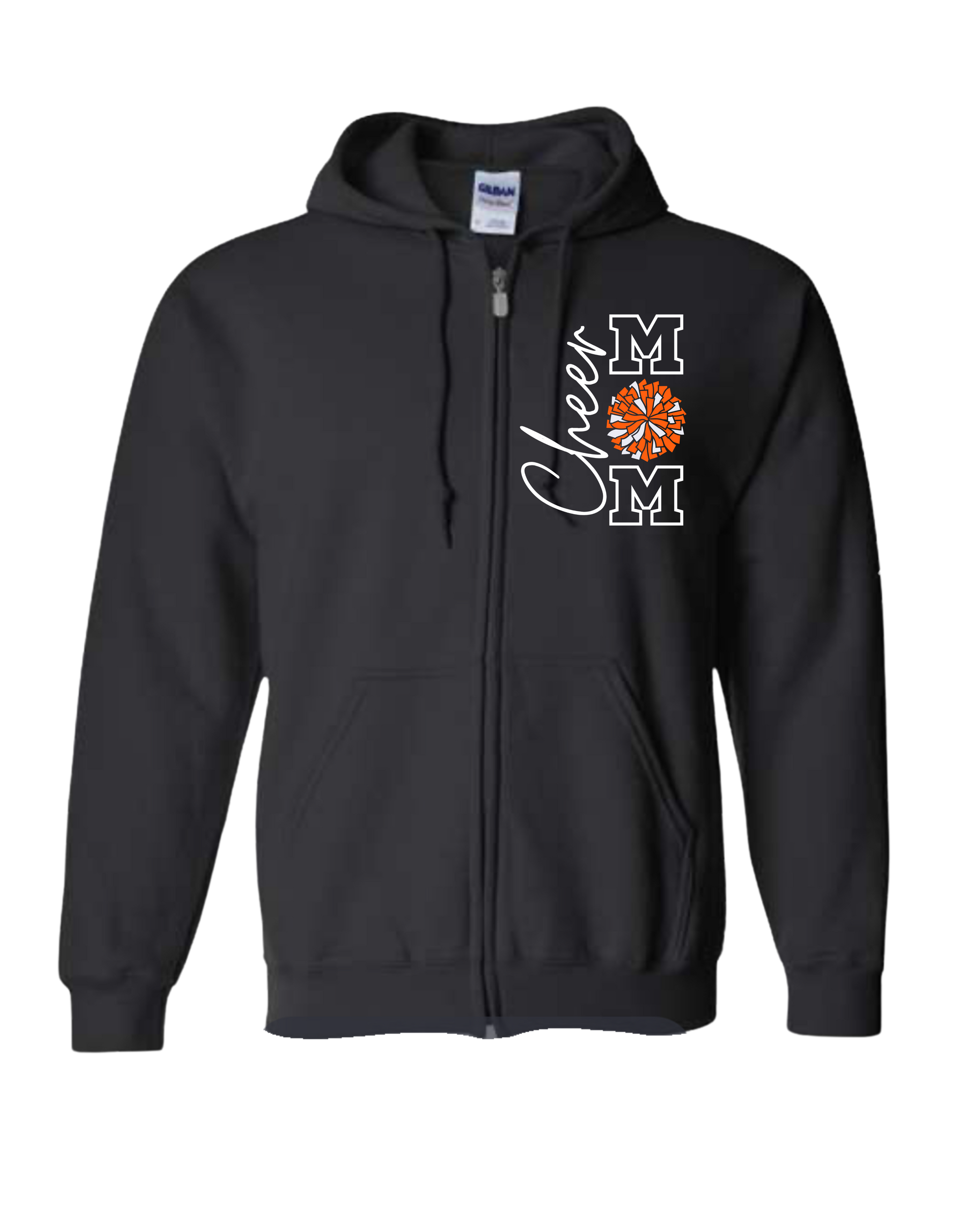 Cheer Mom with Pom Hooded Zip-Up - Adult