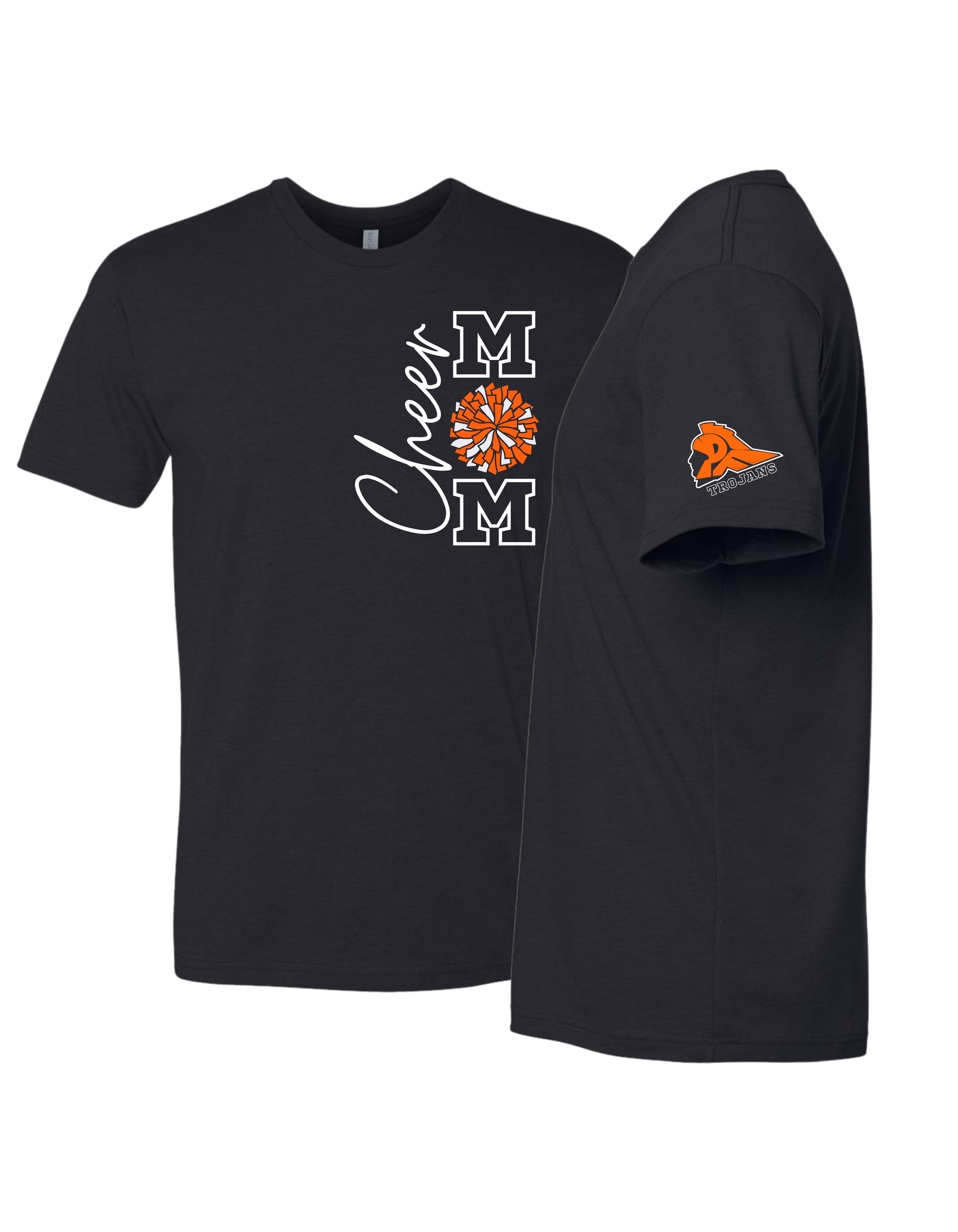 Cheer Mom with Pom T-Shirt - Adult