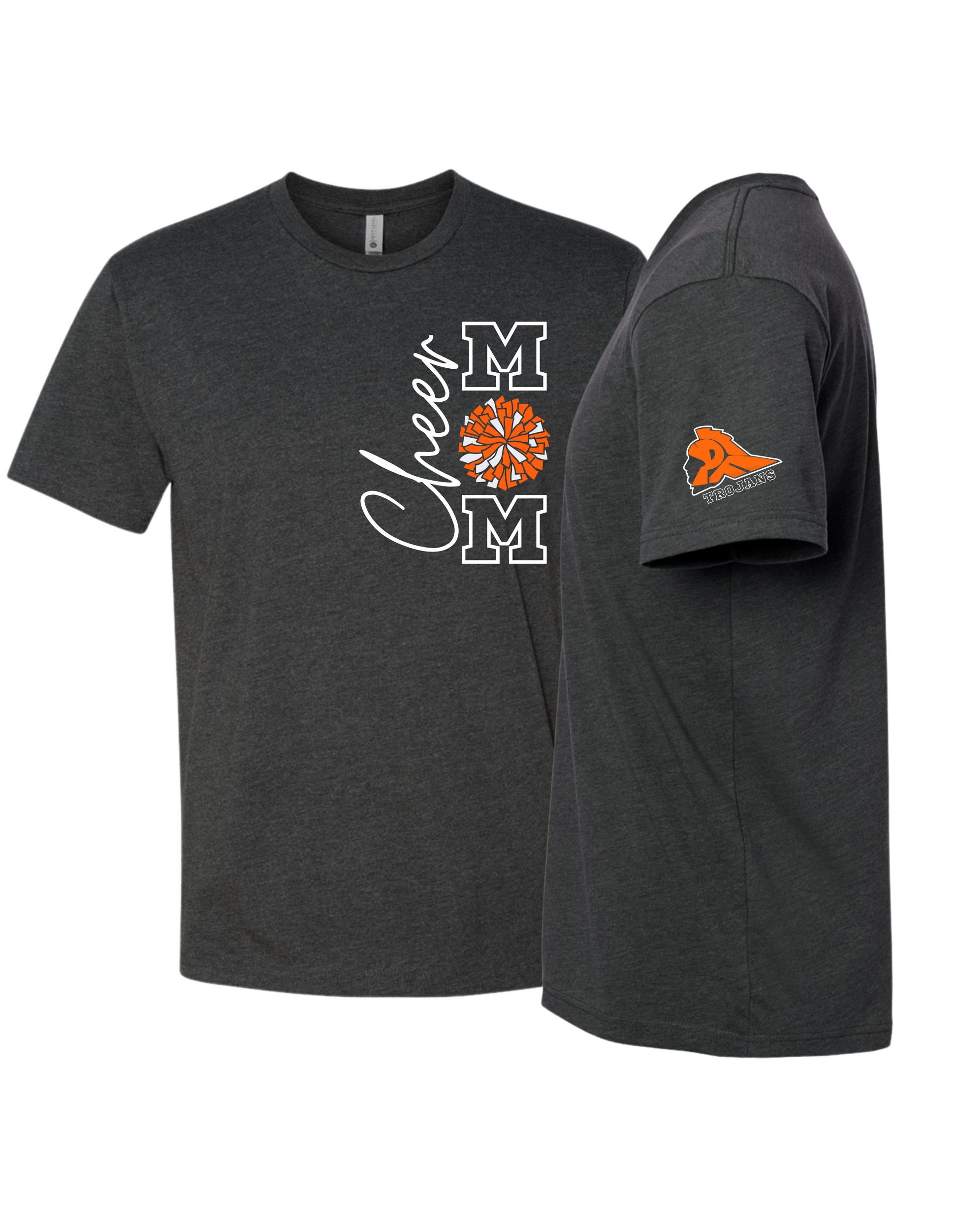 Cheer Mom with Pom T-Shirt - Adult