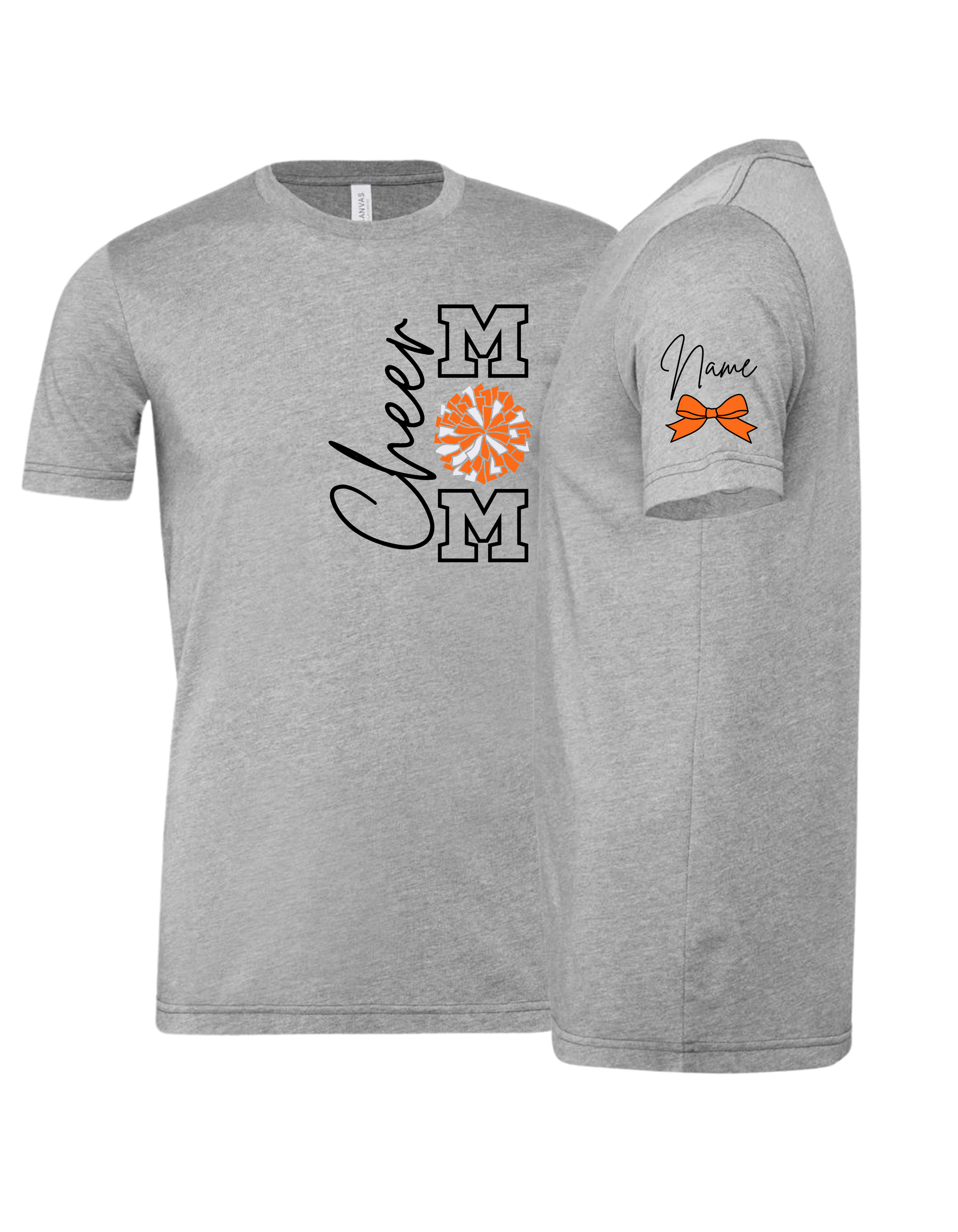 Cheer Mom with Pom T-Shirt - Adult
