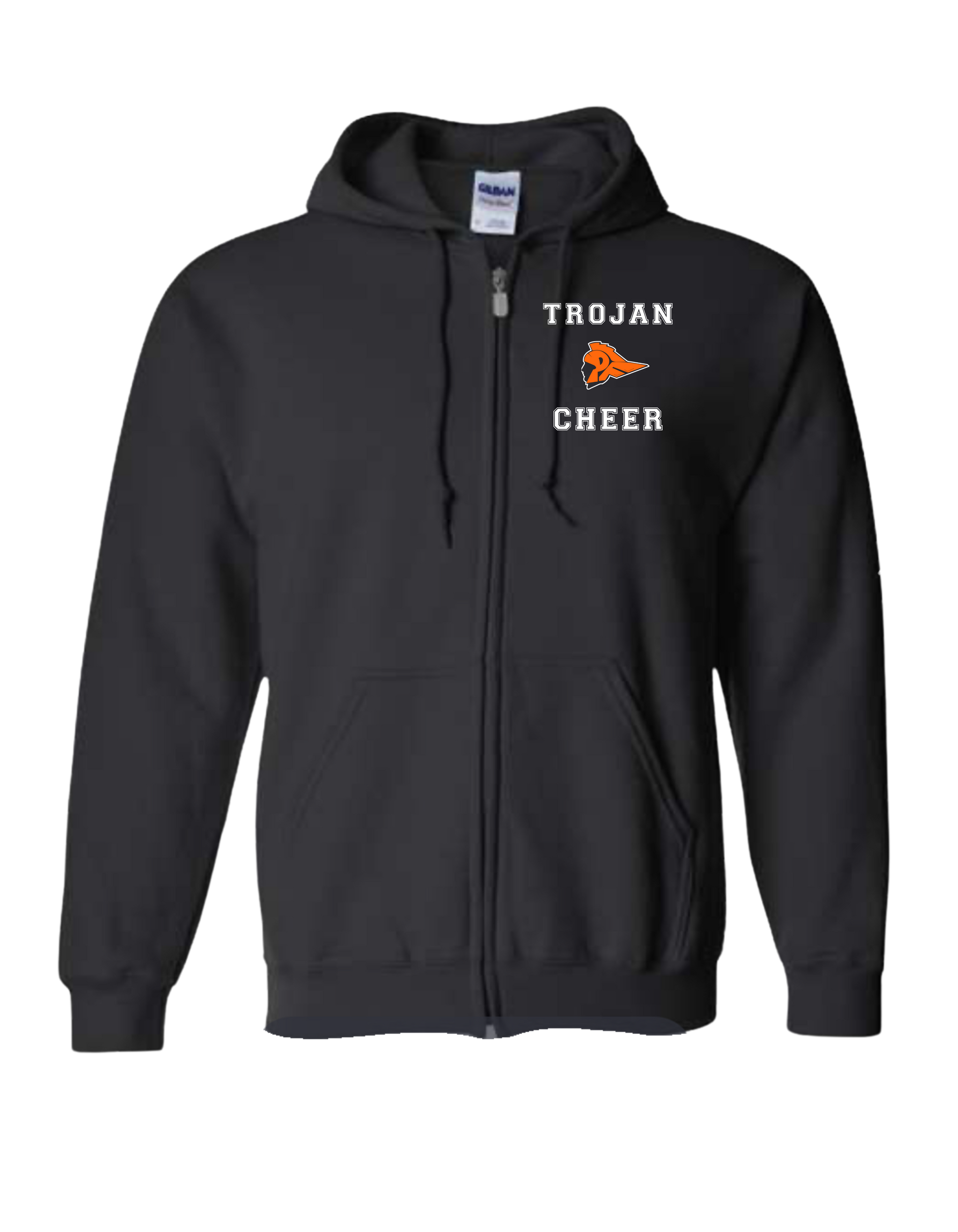 Trojan Cheer Hooded Zip-Up - Adult
