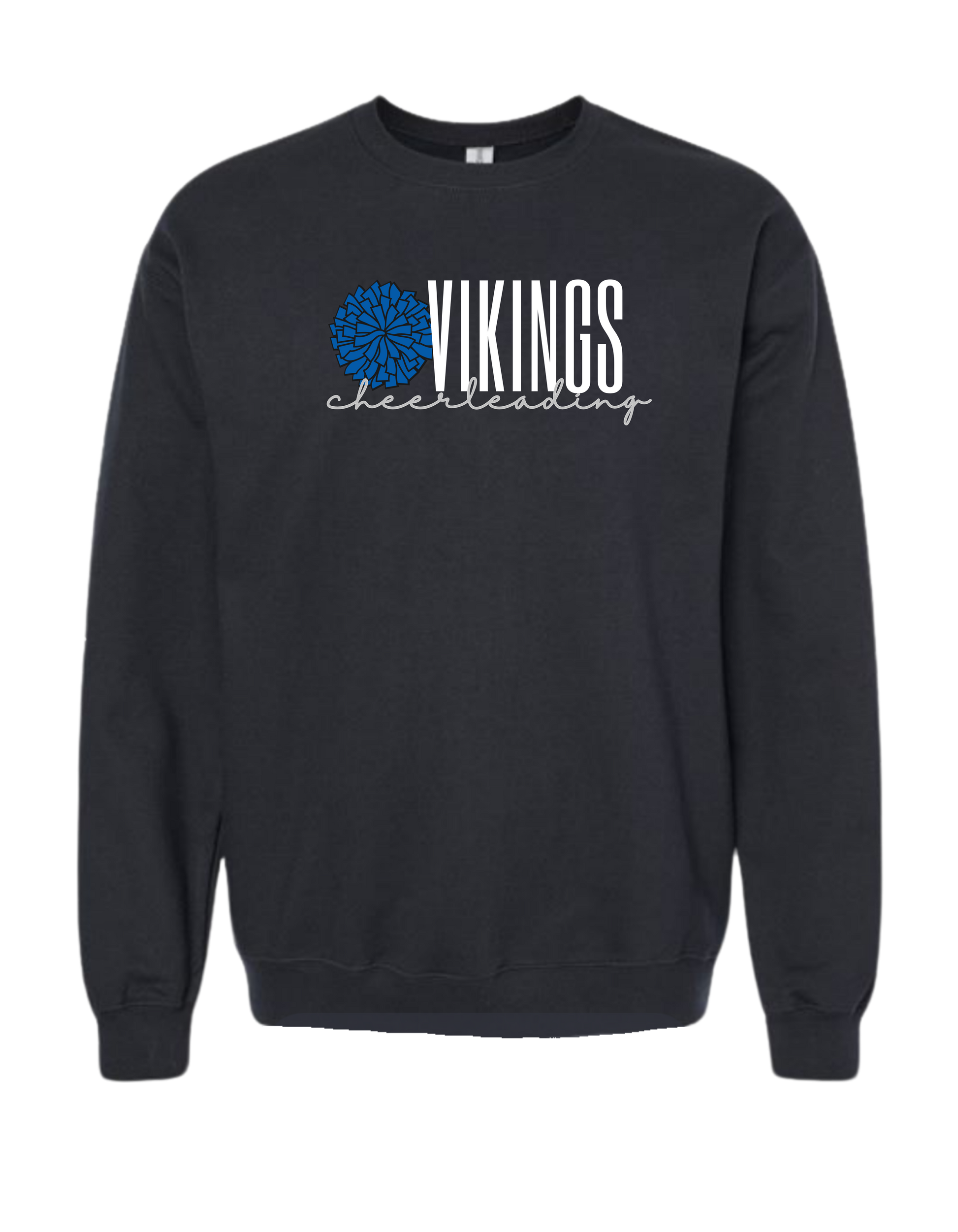 Vikings Cheerleading With Pom Crewneck Sweatshirt