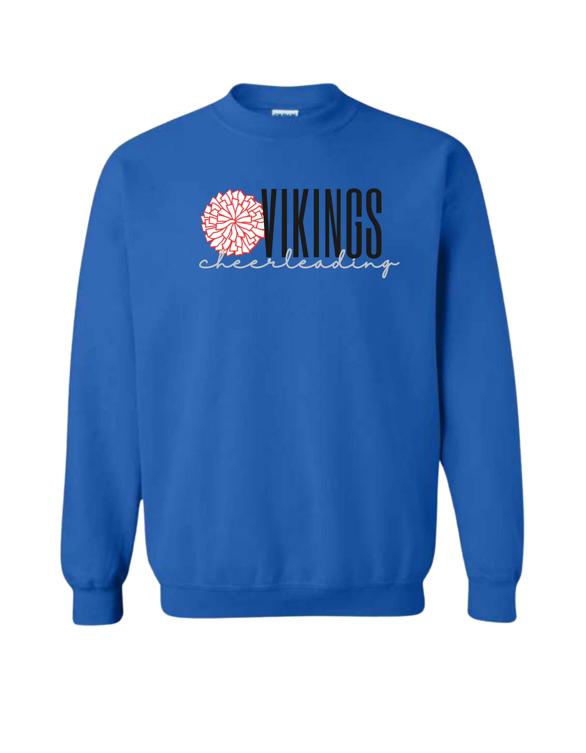 Vikings Cheerleading With Pom Crewneck Sweatshirt