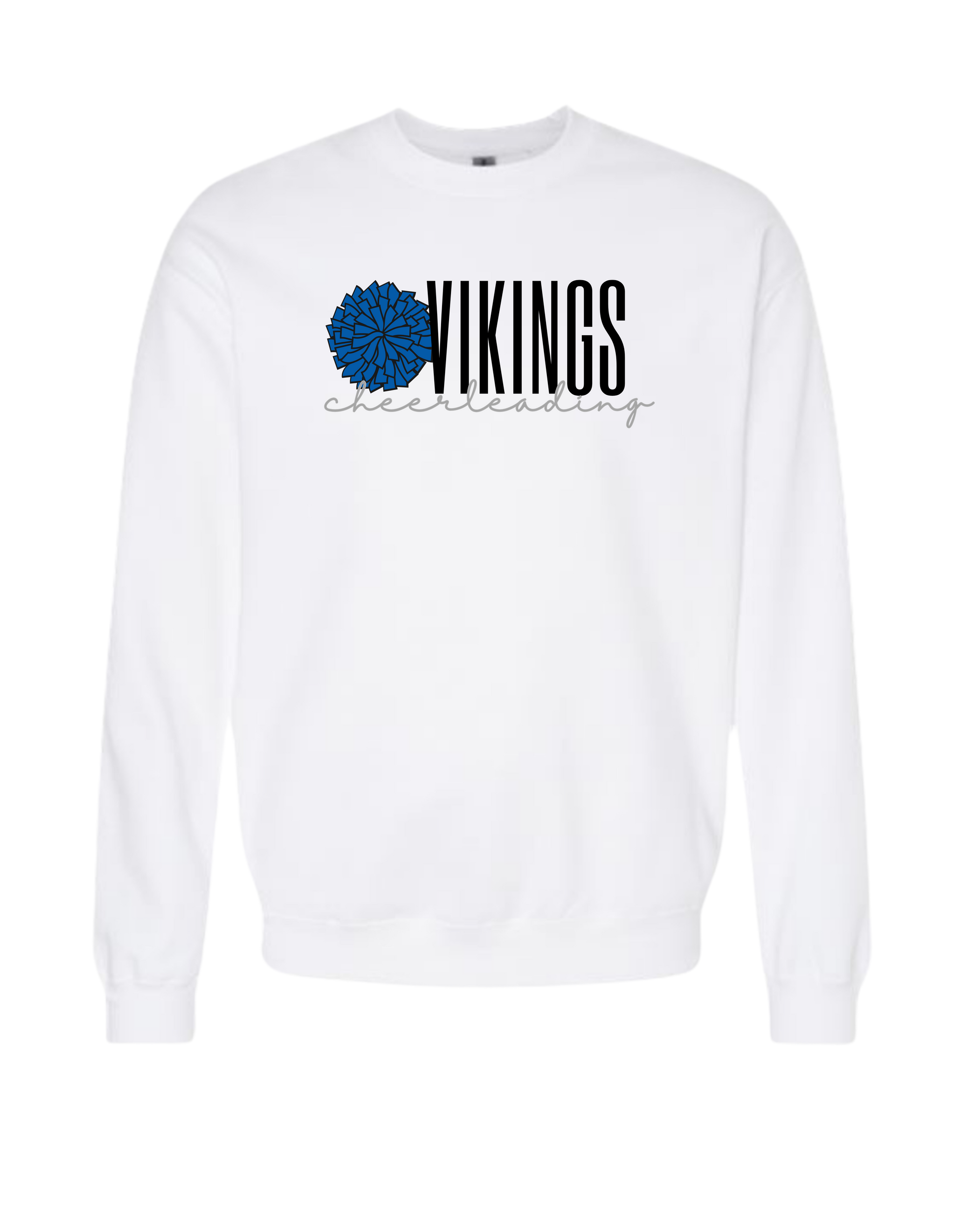 Vikings Cheerleading With Pom Crewneck Sweatshirt